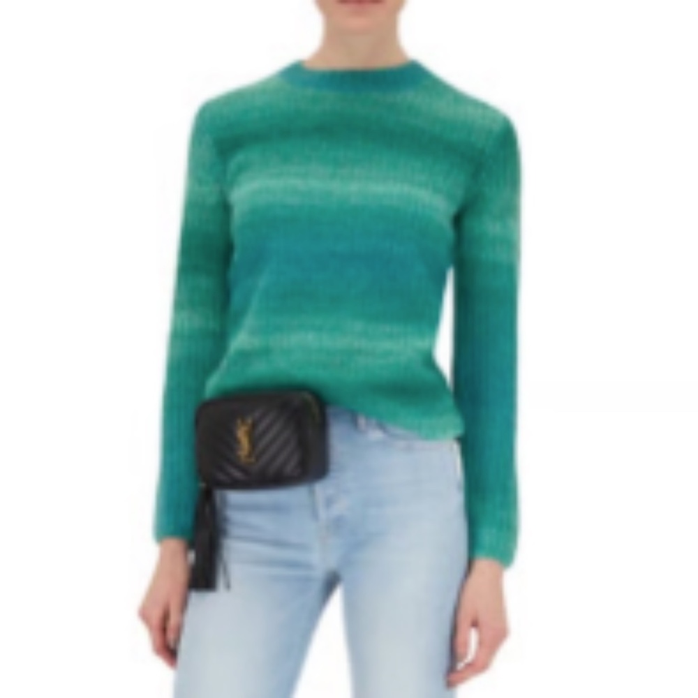 Vince, Space-dyed sweater, Green, Size Medium
